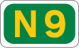 N9 road shield}}