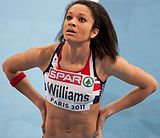 Jodie Williams Rang sieben in 23,21 s