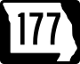 Route 177 marker