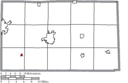 Location of New Riegel in Seneca County