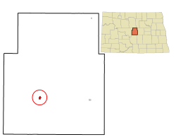 Location of McClusky, North Dakota