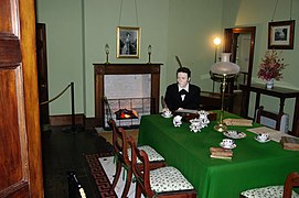 Recreation of the 19th-century interior of the house