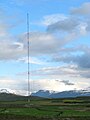 De radiozendmast bij Eiðar.