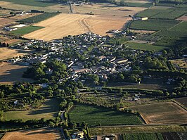 luchtfoto van het dorp