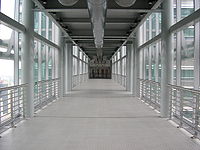 Interior view of the Petronas Towers skybridge (taken from the 41st floor in April 2006) Credit: Ali K