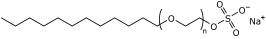 Structuurformule van natriumlaurylethersulfaat