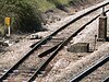 The catch points at the eastern end of Stoke Gifford rail yard in Wales