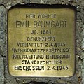 Stolperstein in Oedheim für Emil Baumgart (4. September 2019)