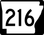 Highway 216 marker