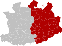 Location of the arrondissement in Antwerp