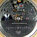 Uhrwerk einer Glashütte-spezimatic-Armbanduhr aus den 1960/70er Jahren