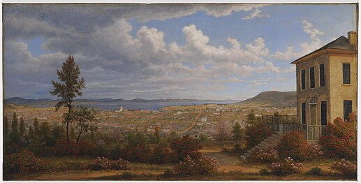 Hobart Town, taken from the garden where I lived, 1832, by John Glover, State Library of New South Wales