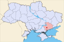 Melitopol'ün Ukrayna'daki konumu