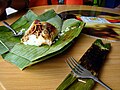 Image 31A Malaysian nasi lemak traditionally wrapped in banana leaves (from Malaysian cuisine)