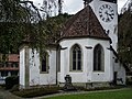 Kirche Oberdiessbach mit Grabkapelle derer von Wattenwyl (links)