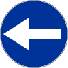 C-3 "turn left before the sign"