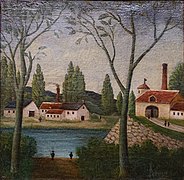 Paysage avec pêcheur, Henri Rousseau