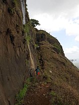 The path along the scarp