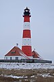 Westerheversand fyr er et vartegn for Eiderstedthalvøya.