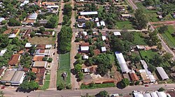 A view of Yby Yaú, Paraguay from above.