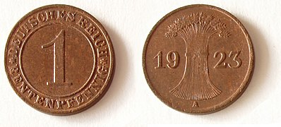 1 Rentenpfennig der Rentenmark (Weimarer Republik)