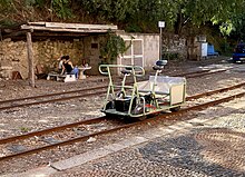 Fahrraddraisine (frz. Modell) in Lanusei, Sardinien