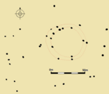 Diagram of stone locations at Fir Clump Stone Circle