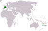 Location map for France and Vanuatu.