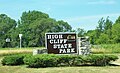 The welcome sign for High Cliff State Park in Sherwood, Wisconsin, in 2007