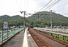 The platforms and tracks at Hiwa Station in 2008