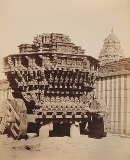 Temple car in Bangalore, 1870