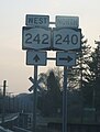 New York State Route 242/New York State Route 240 in Ashford. Southern terminus of NY 240.