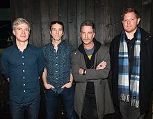 Daniel Brummel (far right) with Nada Surf, 2016