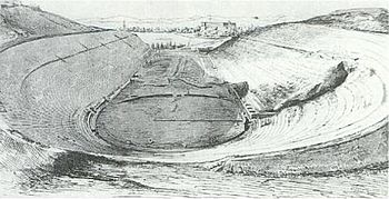 Panathenäisches Stadion 1870, Zeichnung von Ernst Ziller