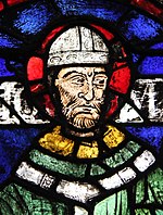 Stain glass image of Thomas Becket at Canterbury Cathedral
