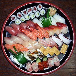 An image of a sushi platter