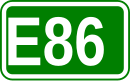 Zeichen der Europastraße 86