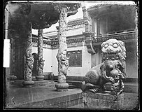 The right foo dog which protected the temple's great hall, c. 1870