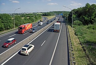 A6 am Autobahnkreuz Zessingen (Croix de Cessange)