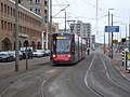 Avenio in Scheveningen op de eerste dag, 30 januari 2017, dat die in de reguliere dienst rijdt.