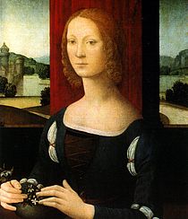 Hölgy jázminnal: Caterina Sforza portréja, Lorenzo di Credi festménye, 1481/83, Pinacoteca Civica di Forlì