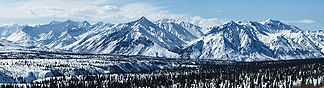 Blick vom Glenn Highway auf die Chugach Mountains