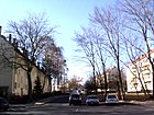 Cohnstraße vom Platz am Anfang der Sackgasse