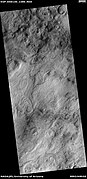 Concentric bands and layers that has been called "honeycomb terrain". Picture was taken by HiRISE under the HiWish program.