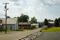 State Route 93 in the downtown district of Fall Branch