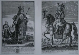 François Gérard Jollain (solda) ve Theodoor van Merlen'in (sağda) gravürlerinde ''Sultana Evmenia'' olarak anılan Gülnüş Sultan