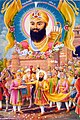 Guru Hargobind (1840 reproduction of a 1619 image). Image in the public domain.