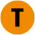 Logo for Link light rail, showing a stylized "T" with an "S" embossed over it with negative space.