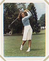 Olympiasiegerin Mildred Didrikson – hier im Jahr 1947 in ihrer späteren Karriere als Golferin unter ihrem Namen Mildred Zaharias