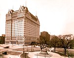 A view of the Sherman Monument circa 1908–1915, before the creation of the Grand Army Plaza